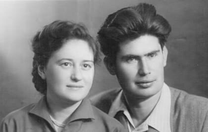 8. с женой Галиной Лавровской. 1955