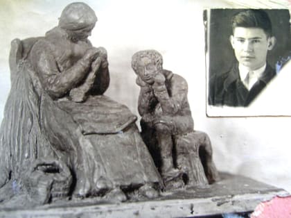 7. Скульптура Пушкин с няней, работа Юры Бочарова, 1937. 2-я премия
